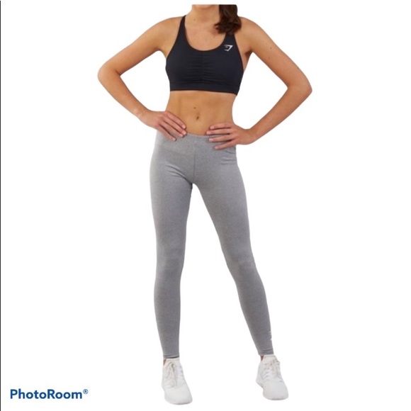 Gym Shark Ark Jersey Charcoal Marl Leggings - Picture 3 of 11